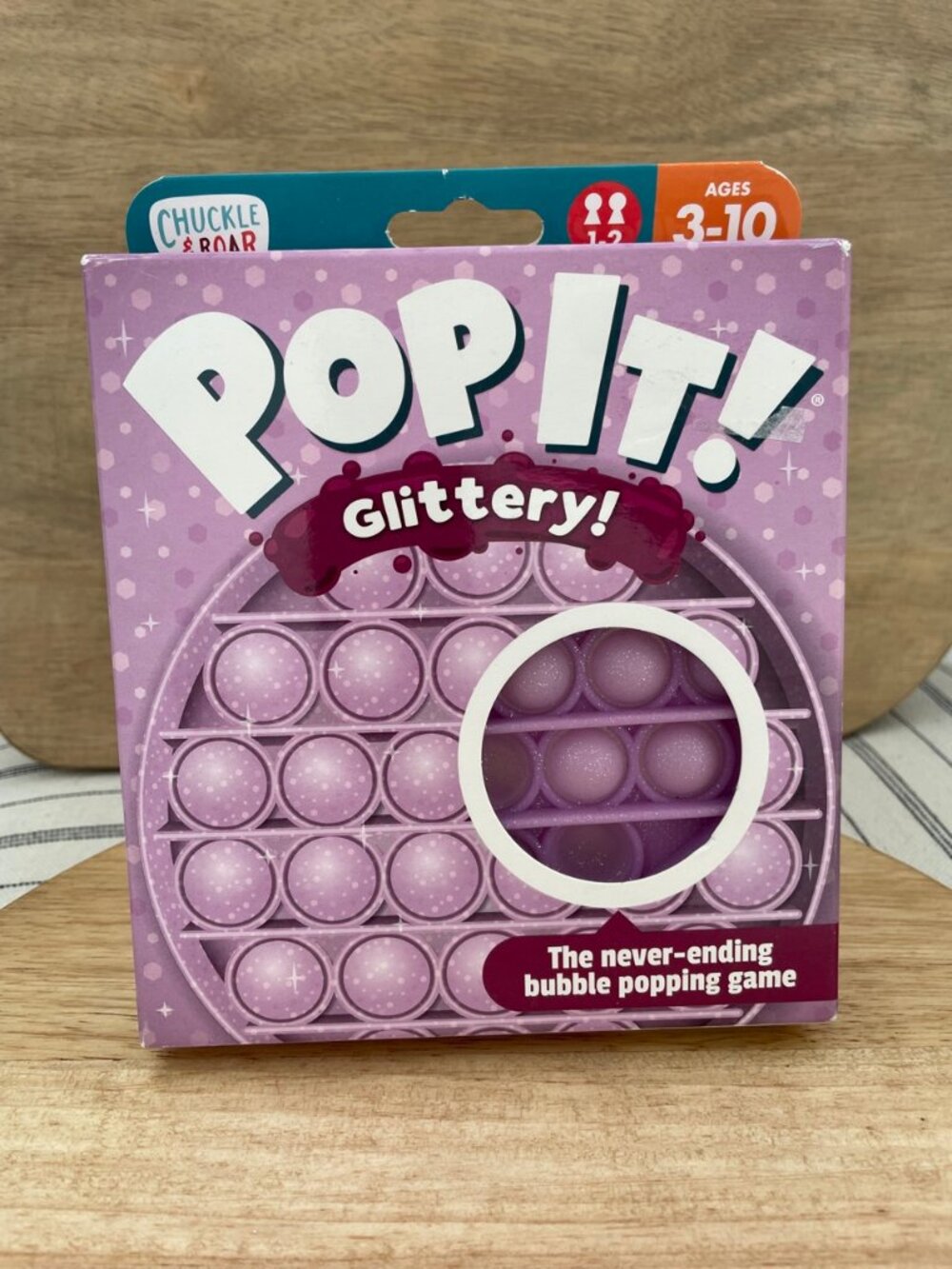 SALE! NWT Chuckle & Roar Pop It Glittery Bubble Popping Game Purple